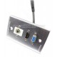 Placa Tapa Vga + HDMI 1.4 (4k + Ethernet + 3D) + Audio Jack 3.5 mm Aluminio